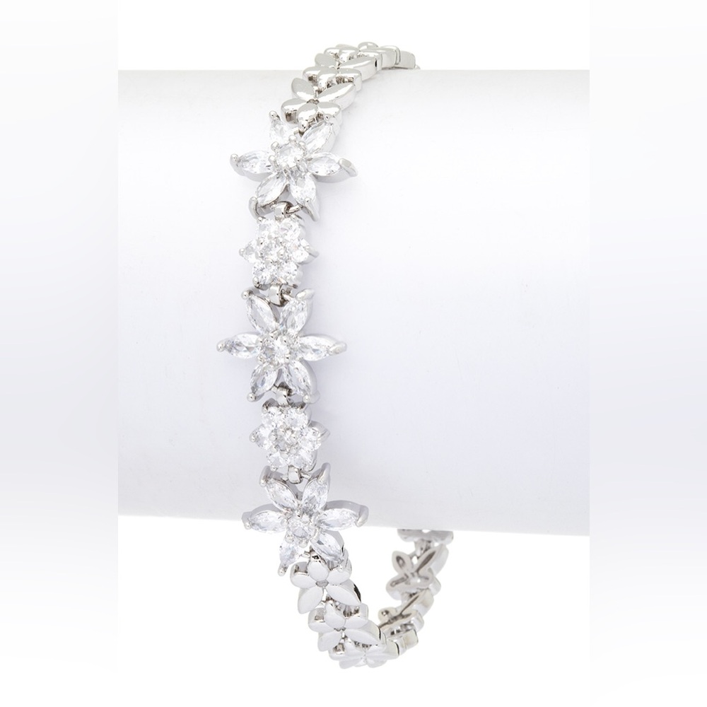 Silver Cubic Zirconia Tennis Bracelet
